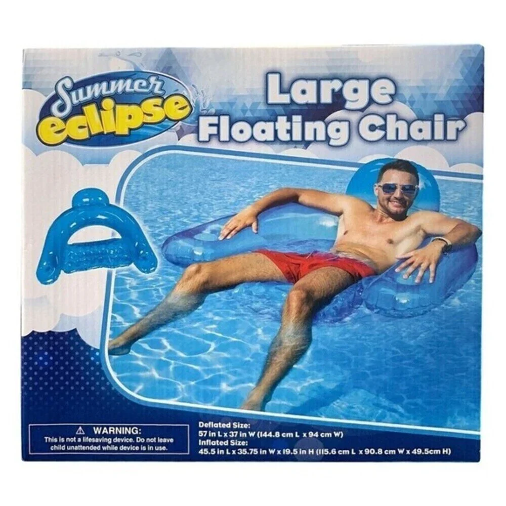 Summer Eclipse. Large Floating Chair for Pool Water Chill-Out‎ Relaxing Float